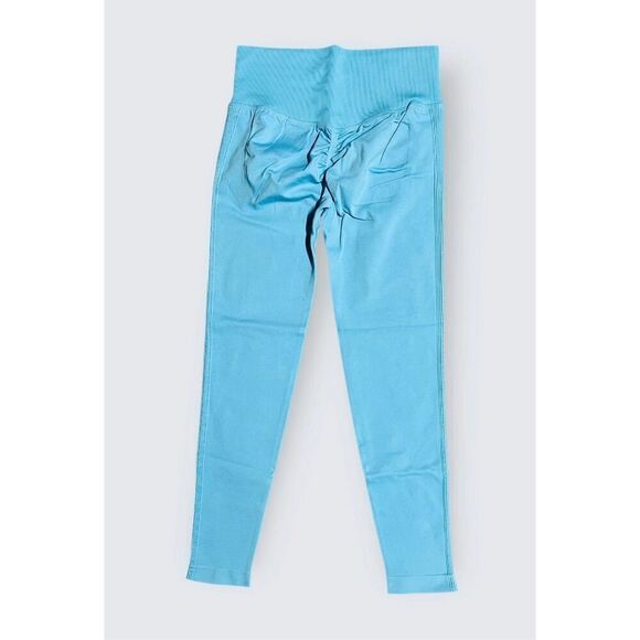 Brand New - Halara Women’s L 7/8 Seamless Flow Butt Lifting Leggings Blue Topaz - Picture 9 of 10